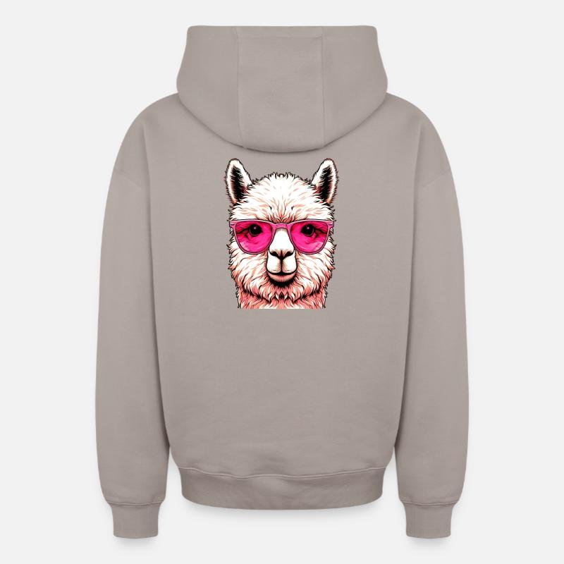Alpaga - Sweat à capuche unisexe zippé oversize épais SPREAD - taupe