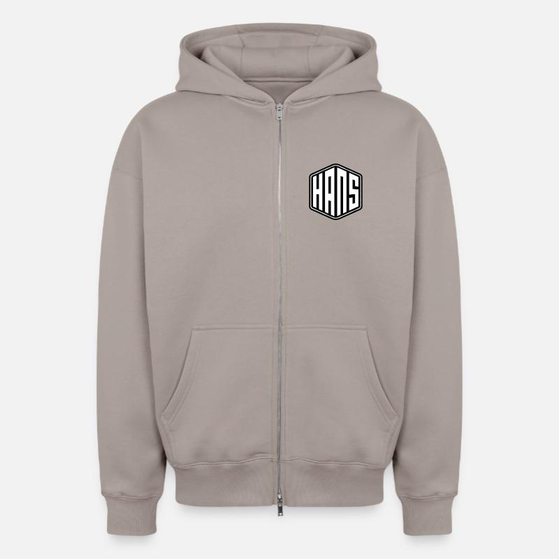 Hans - Sweat à capuche unisexe zippé oversize épais SPREAD - taupe