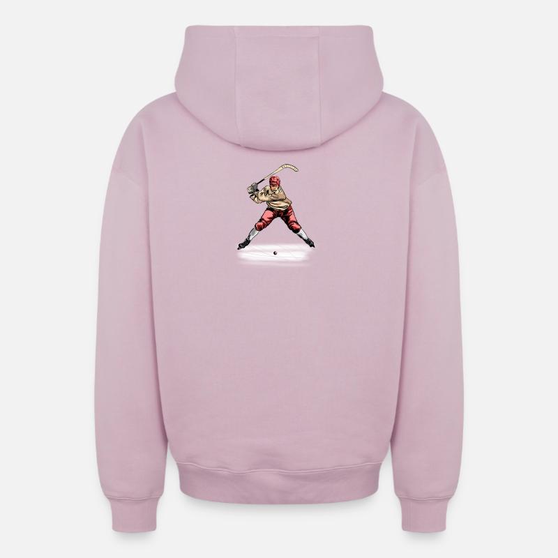 Bandy - Sweat à capuche unisexe zippé oversize épais SPREAD - rose poudré