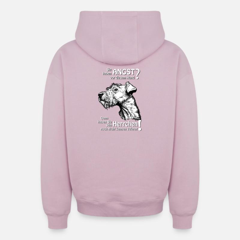 Peur des IrishTerriers? Maître - Sweat à capuche unisexe zippé oversize épais SPREAD - rose poudré