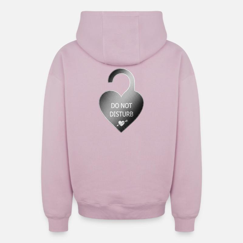 Message - Sweat à capuche unisexe zippé oversize épais SPREAD - rose poudré