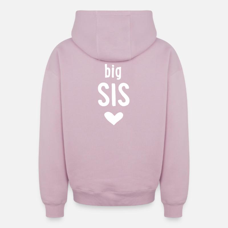 Big Sis - Oversized Heavyweight Unisex Zip Hoodie - Altrosa