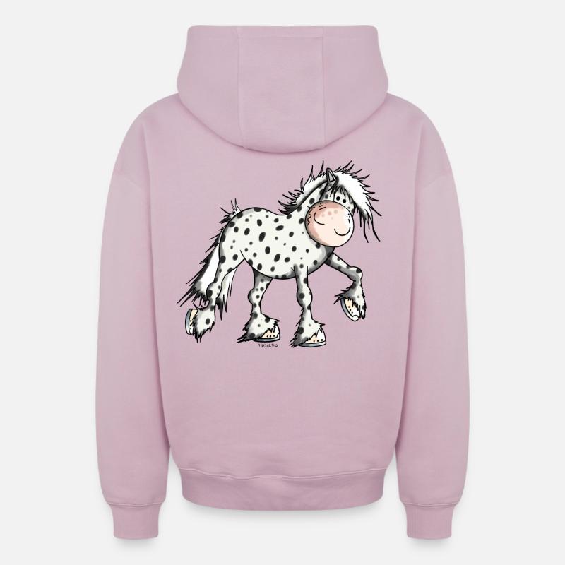 Mignon Knabstrup - Sweat à capuche unisexe zippé oversize épais SPREAD - rose poudré