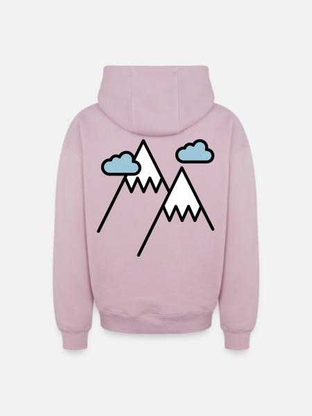 Der Berg ruft - Oversized Heavyweight Unisex Zip Hoodie - Altrosa
