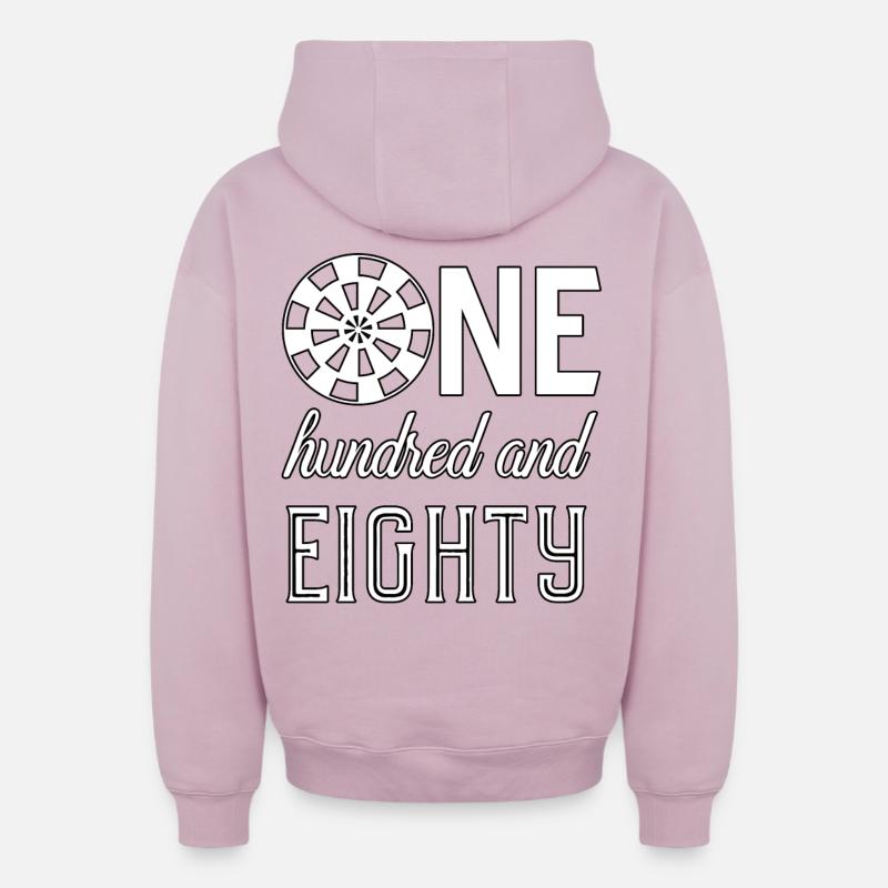Fléchettes fléchettes - Sweat à capuche unisexe zippé oversize épais SPREAD - rose poudré