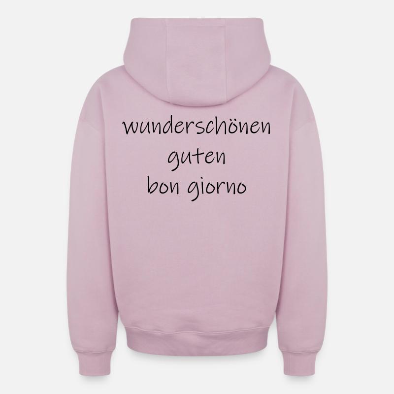 Beau bon jour - Sweat à capuche unisexe zippé oversize épais SPREAD - rose poudré