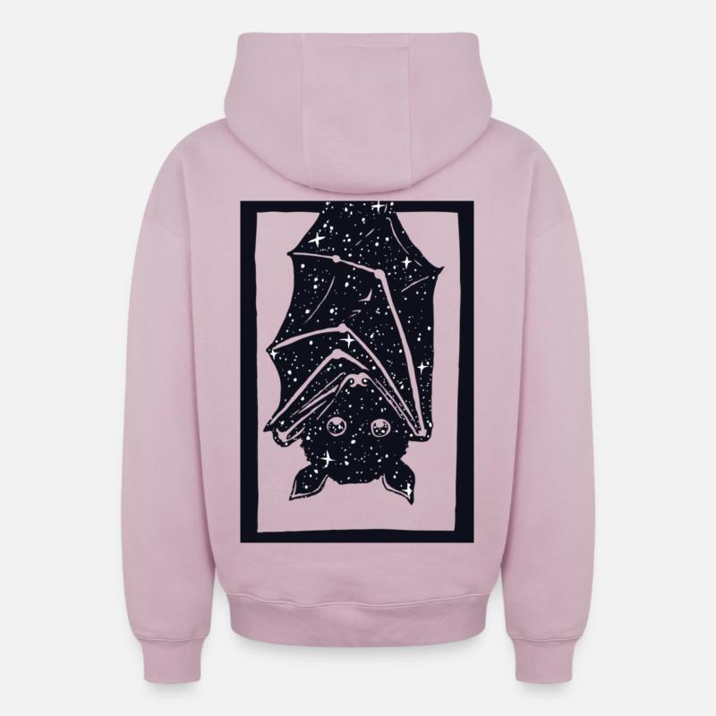 Spacebat - Sweat à capuche unisexe zippé oversize épais SPREAD - rose poudré