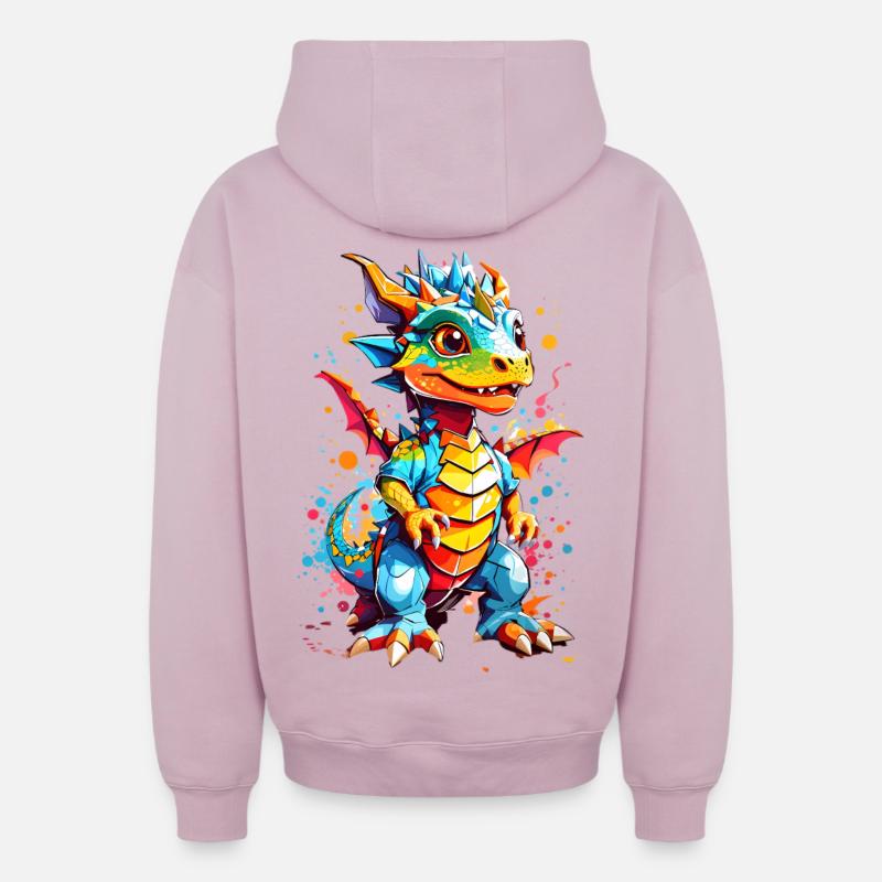 Cerf-volant - Sweat à capuche unisexe zippé oversize épais SPREAD - rose poudré