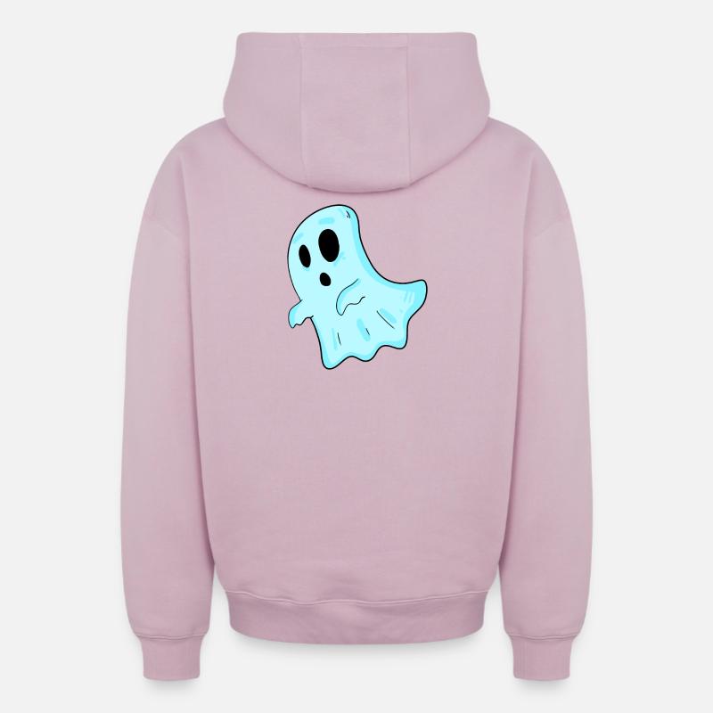 Geist - Sweat à capuche unisexe zippé oversize épais SPREAD - rose poudré