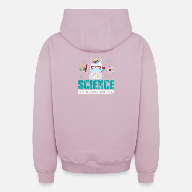 Science Scientifique Chimie - Sweat à capuche unisexe zippé oversize épais SPREAD - rose poudré