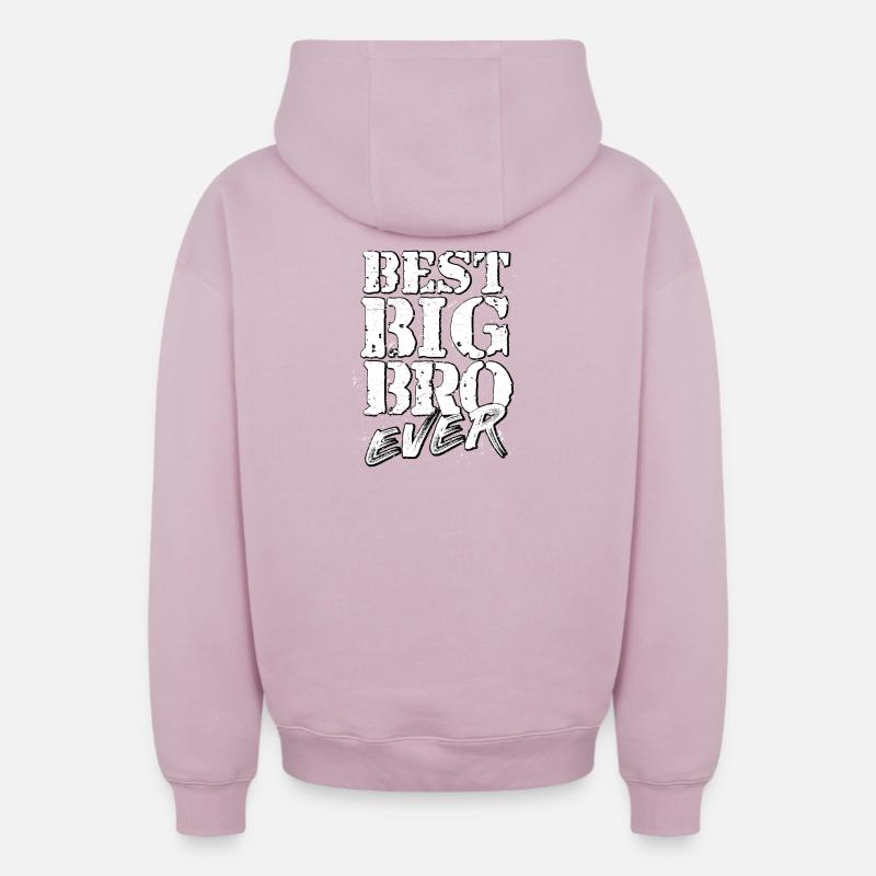 Grand Frère - Sweat à capuche unisexe zippé oversize épais SPREAD - rose poudré