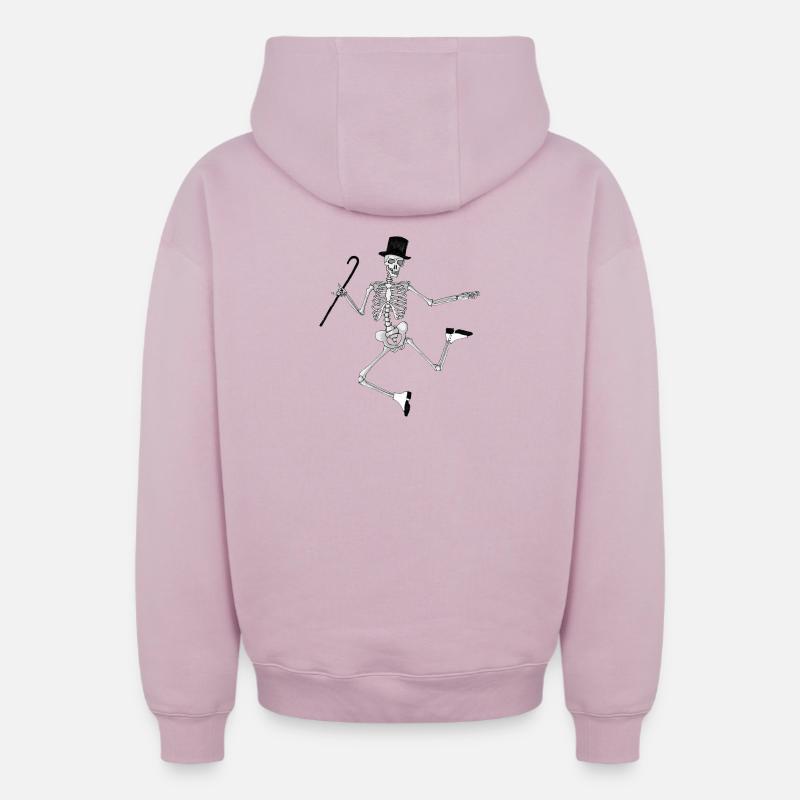 Mortal_dancer - Sweat à capuche unisexe zippé oversize épais SPREAD - rose poudré
