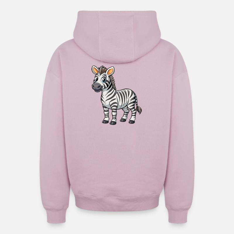 Zebra - Oversized Heavyweight Unisex Zip Hoodie - Altrosa