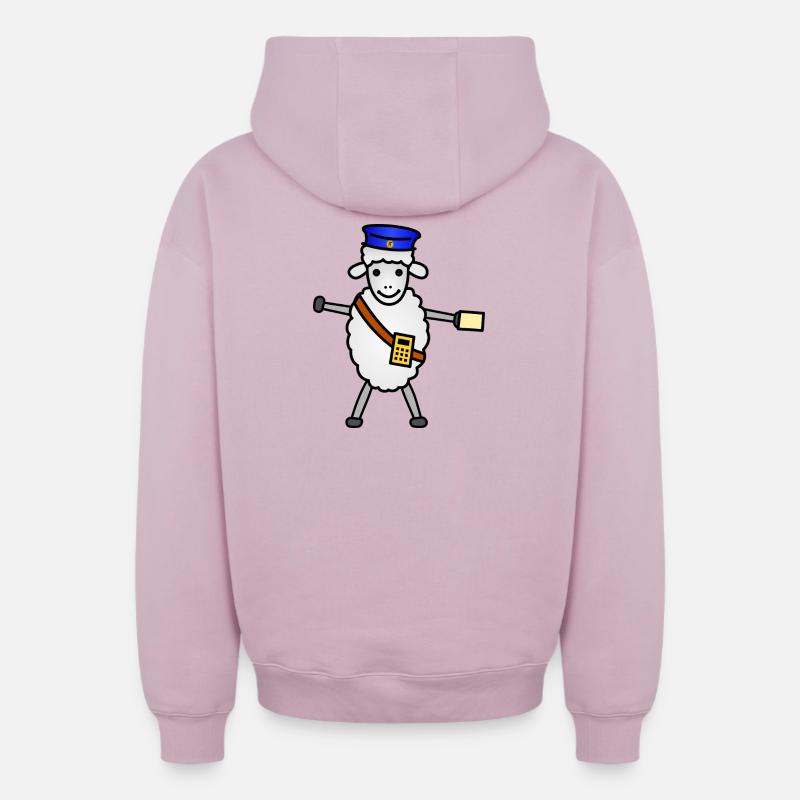 TIB_Schaf-ner_bunt - Oversized Heavyweight Unisex Zip Hoodie - Altrosa