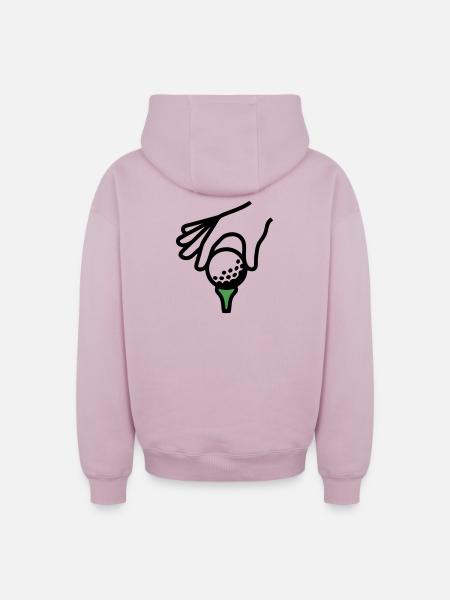 Golfball Abschlag Tee Golfsport Golfclub Golfer - Oversized Heavyweight Unisex Zip Hoodie - Altrosa