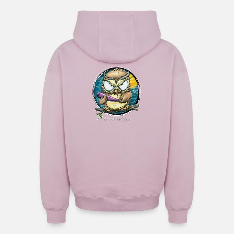 Bis einer Eult! - Oversized Heavyweight Unisex Zip Hoodie - Altrosa