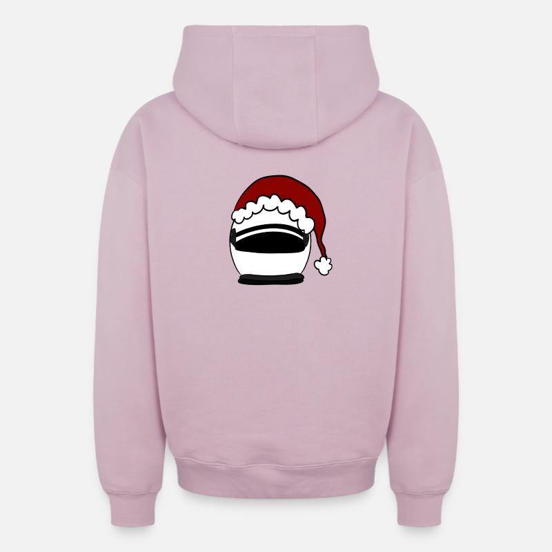 casque - Sweat à capuche unisexe zippé oversize épais SPREAD - rose poudré