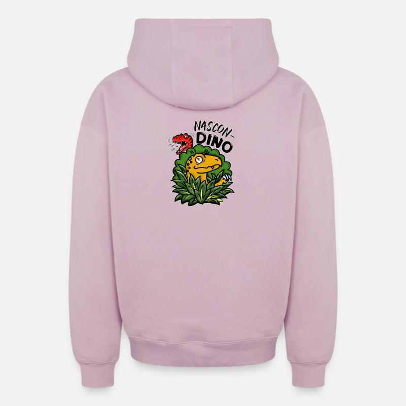 Cache-cache - Sweat à capuche unisexe zippé oversize épais SPREAD - rose poudré