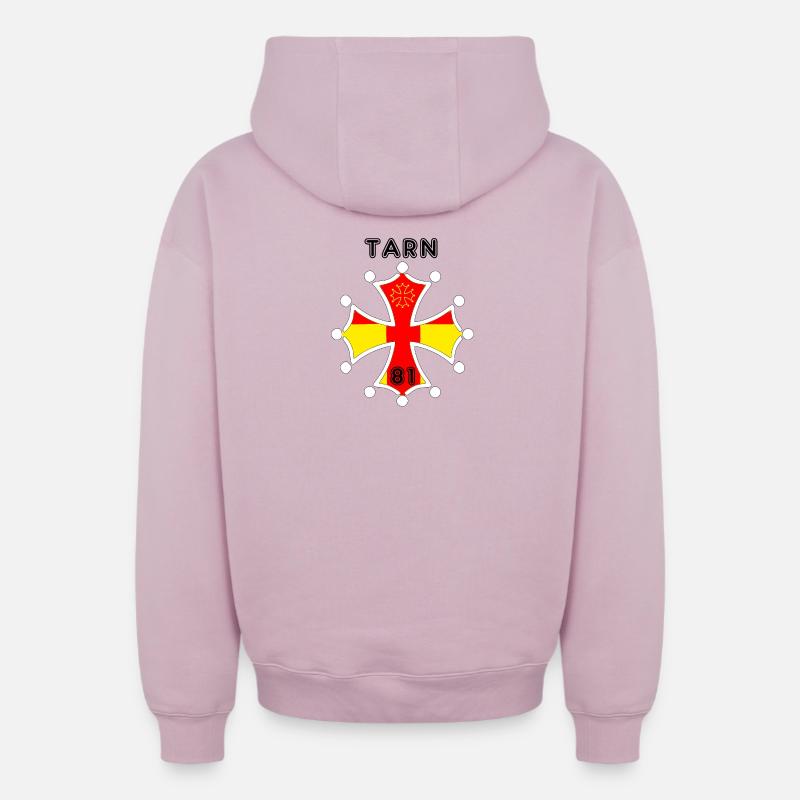 Tarn - Sweat à capuche unisexe zippé oversize épais SPREAD - rose poudré