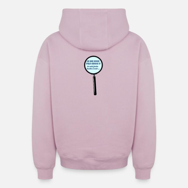 Ich bin nicht dick - Oversized Heavyweight Unisex Zip Hoodie - Altrosa