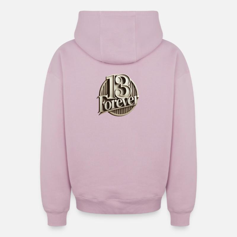 13FRV - Sweat à capuche unisexe zippé oversize épais SPREAD - rose poudré