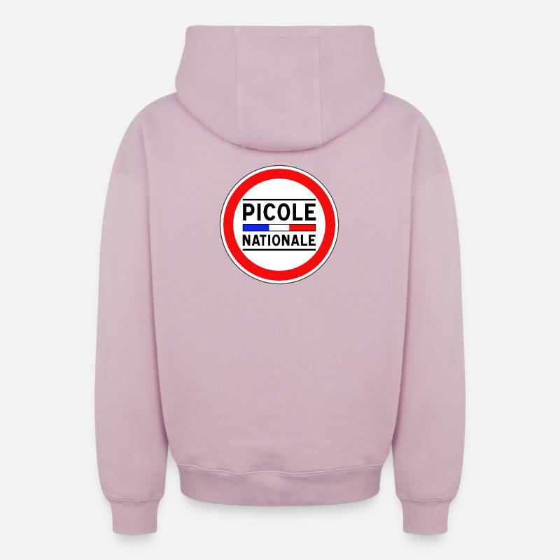 Picole Nationale nouveau design - Sweat à capuche unisexe zippé oversize épais SPREAD - rose poudré
