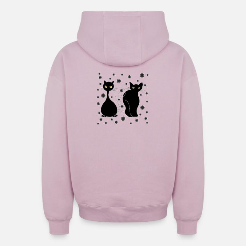 Katzen - Sweat à capuche unisexe zippé oversize épais SPREAD - rose poudré