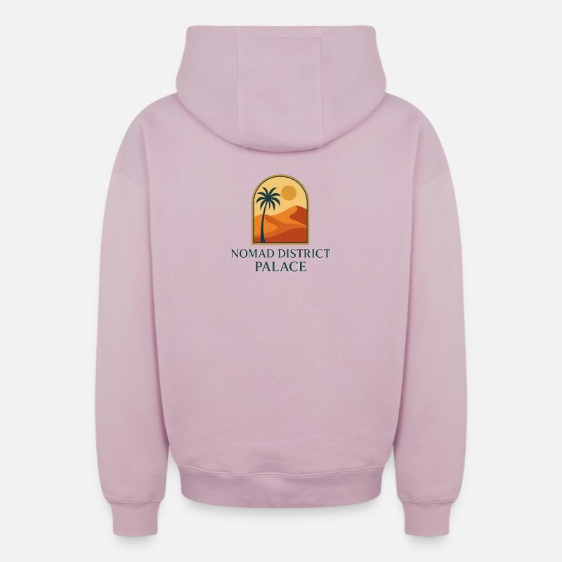 NDP 001 - Sweat à capuche unisexe zippé oversize épais SPREAD - rose poudré