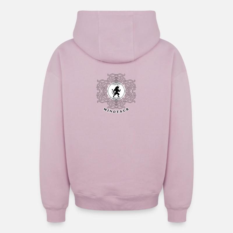 Minotaure - Sweat à capuche unisexe zippé oversize épais SPREAD - rose poudré