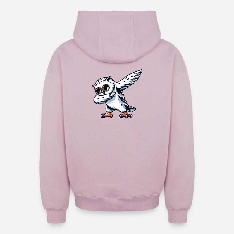 Coole Schneeeule Dabbing Pose - Oversized Heavyweight Unisex Zip Hoodie - Altrosa