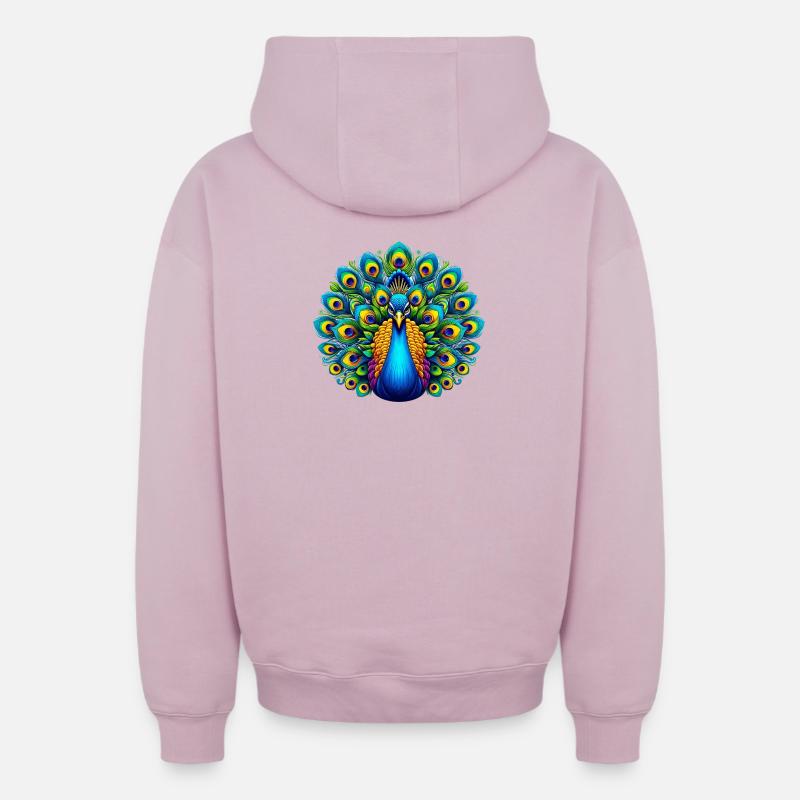 Paon - Sweat à capuche unisexe zippé oversize épais SPREAD - rose poudré