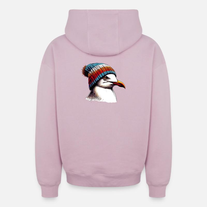 Möwe - Oversized Heavyweight Unisex Zip Hoodie - Altrosa
