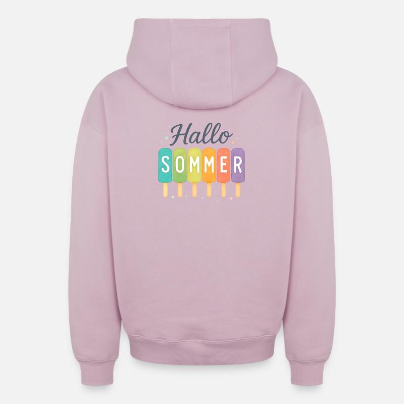 Hallo Sommer - Eiszeit beginnt - Oversized Heavyweight Unisex Zip Hoodie - Altrosa