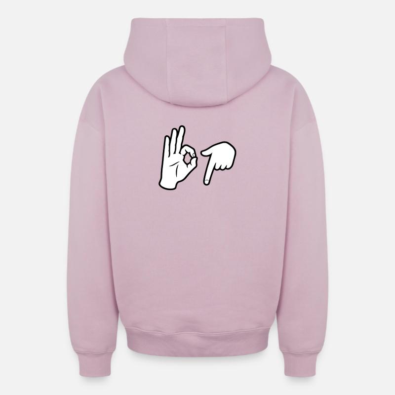 Tendance Six Seven - Sweat à capuche unisexe zippé oversize épais SPREAD - rose poudré
