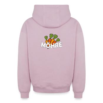 MÖHRE - Oversized Heavyweight Unisex Zip Hoodie - Altrosa - Hinten - AI Model Male 178 light (178cm)