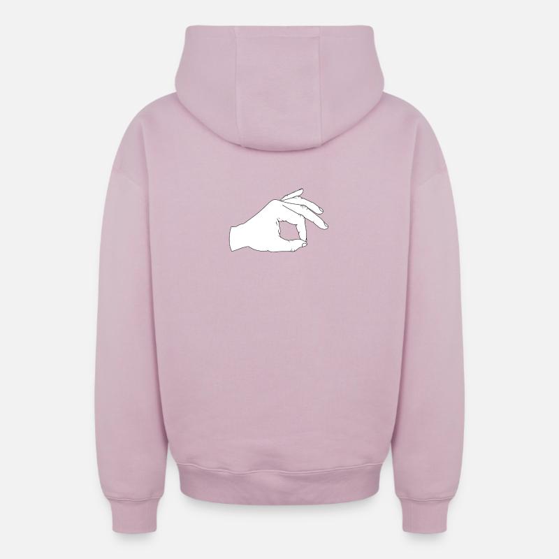 Regardez - Sweat à capuche unisexe zippé oversize épais SPREAD - rose poudré