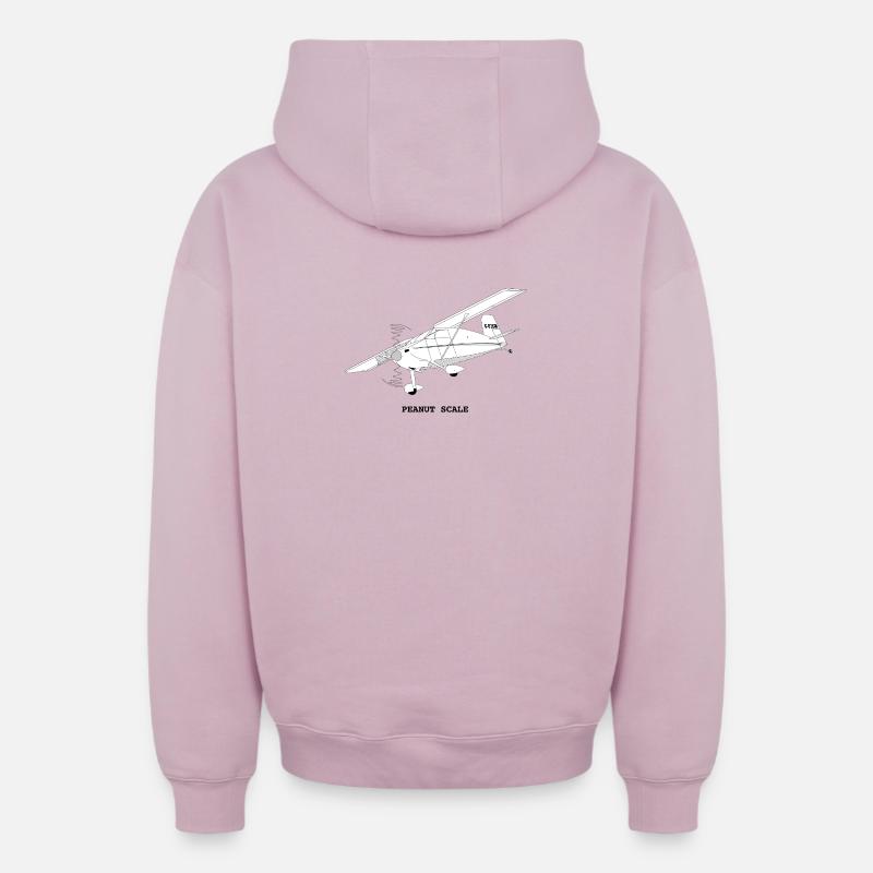Peanut Scale - Sweat à capuche unisexe zippé oversize épais SPREAD - rose poudré