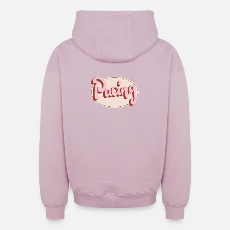 Rythme - Sweat à capuche unisexe zippé oversize épais SPREAD - rose poudré