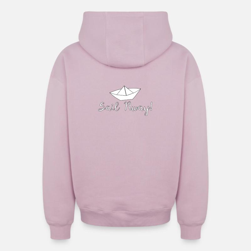 Sail Away Boot Disant - Sweat à capuche unisexe zippé oversize épais SPREAD - rose poudré