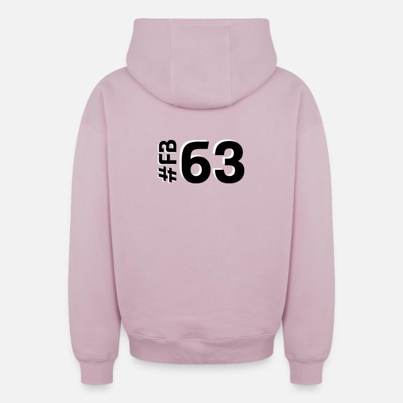 FB63 2025 - Sweat à capuche unisexe zippé oversize épais SPREAD - rose poudré