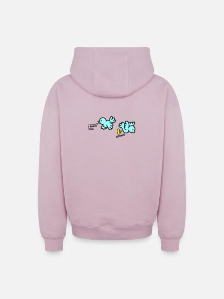 when birds fart - Oversized Heavyweight Unisex Zip Hoodie - Altrosa