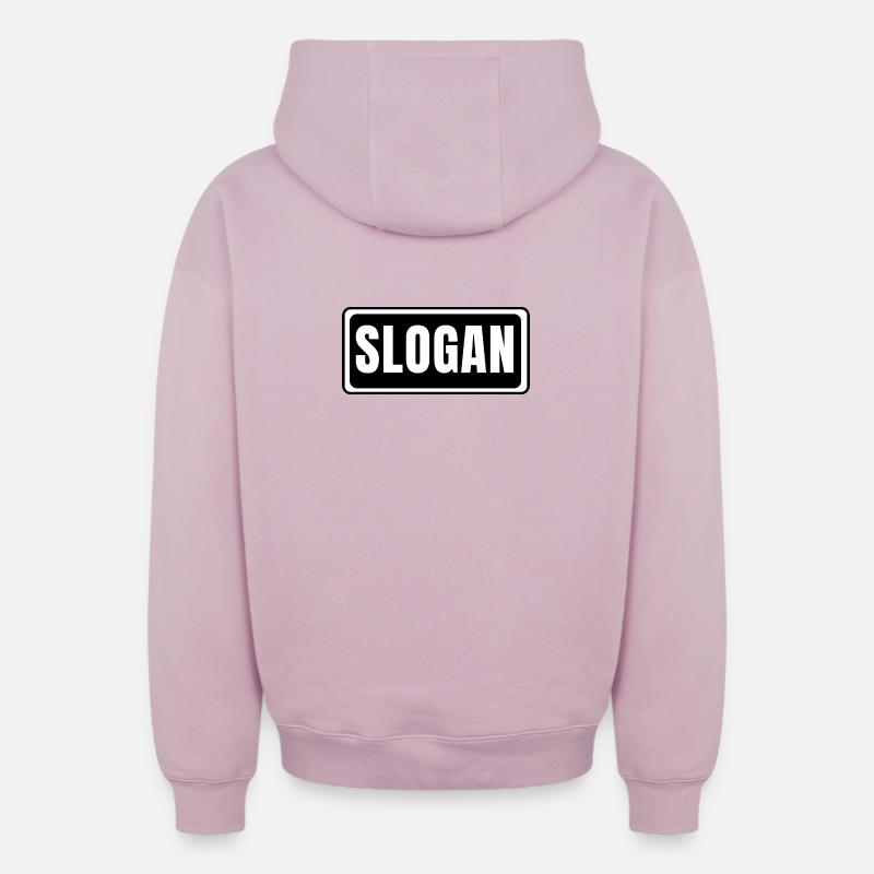 Slogan - Oversized Heavyweight Unisex Zip Hoodie - Altrosa