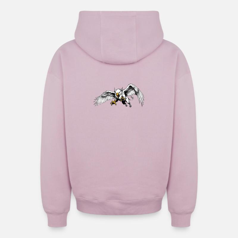 Rostocker Greif - Oversized Heavyweight Unisex Zip Hoodie - Altrosa