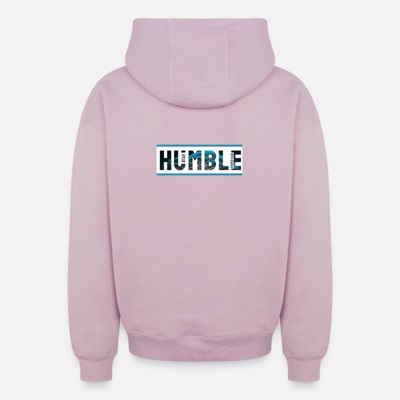Humble Ocean Tropique Palmes - Sweat à capuche unisexe zippé oversize épais SPREAD - rose poudré