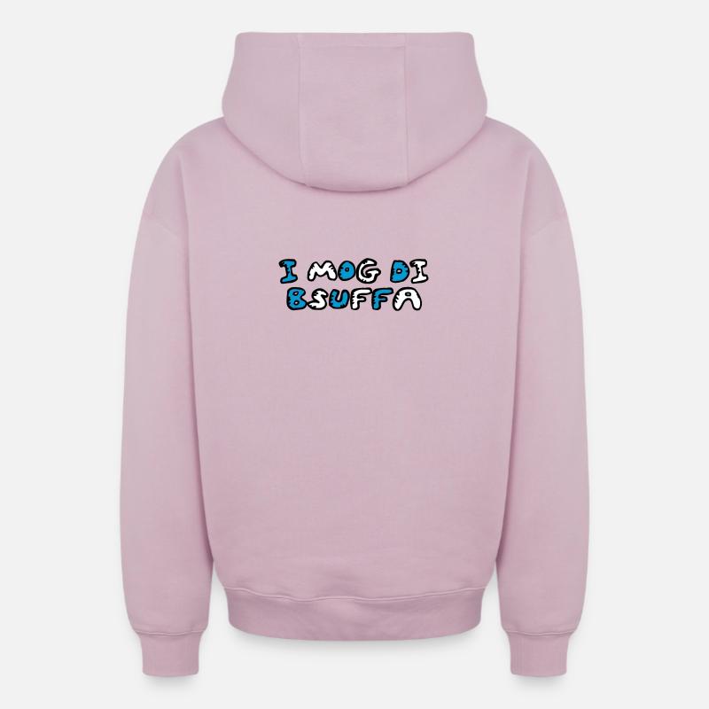 Je suis désolé - Sweat à capuche unisexe zippé oversize épais SPREAD - rose poudré
