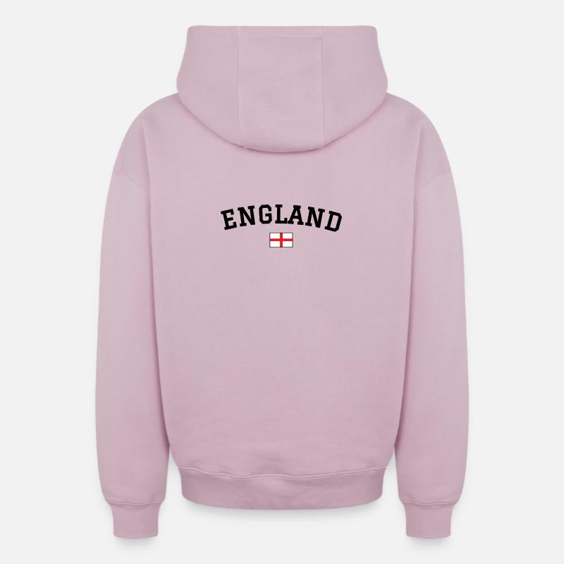 Drapeau américain Noir - Sweat à capuche unisexe zippé oversize épais SPREAD - rose poudré