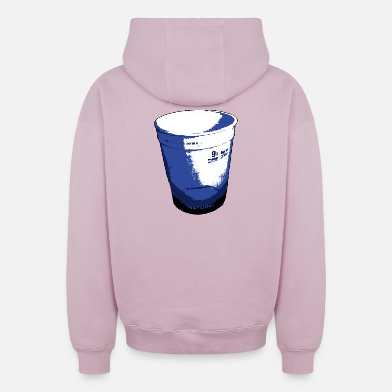 Le yaourt - Sweat à capuche unisexe zippé oversize épais SPREAD - rose poudré
