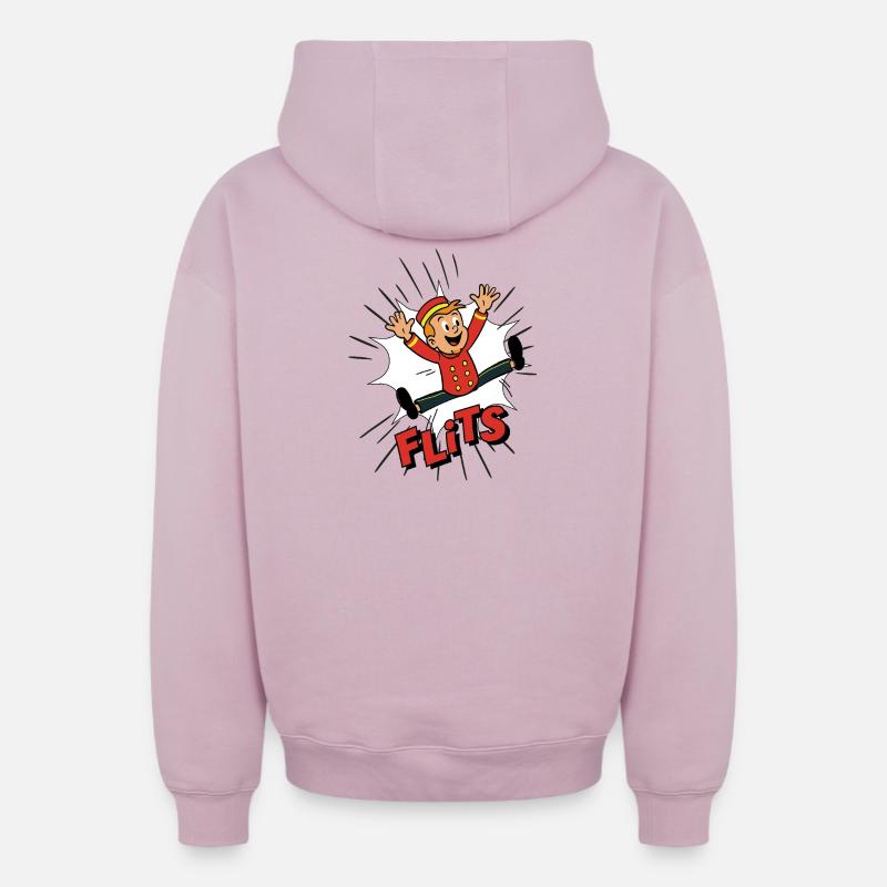 Franky in a Flash - Sweat à capuche unisexe zippé oversize épais SPREAD - rose poudré