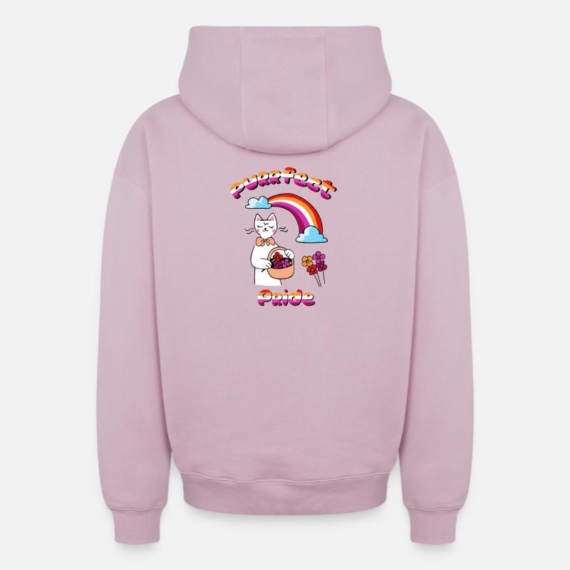 Fierté parfaite - Sweat à capuche unisexe zippé oversize épais SPREAD - rose poudré