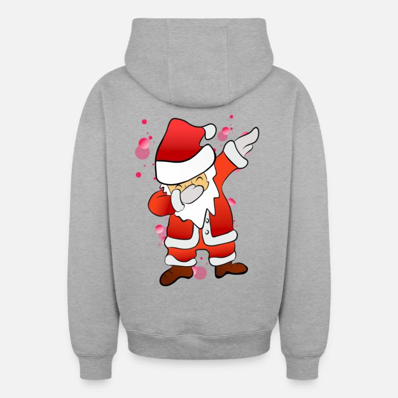 Dabbing Nicholas - Oversized Heavyweight Unisex Zip Hoodie - heather grey